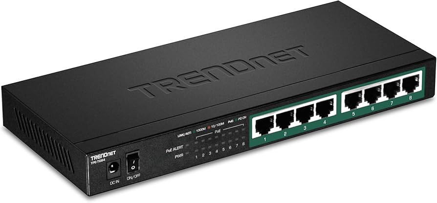 TRENDnet TPE-TG84 8-Port Gigabit PoE+ Switch, 120W