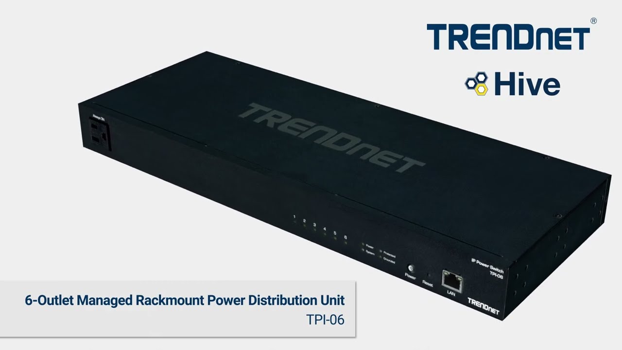 TRENDnet TPI-06 6-Outlet Managed Rackmount Power Supply