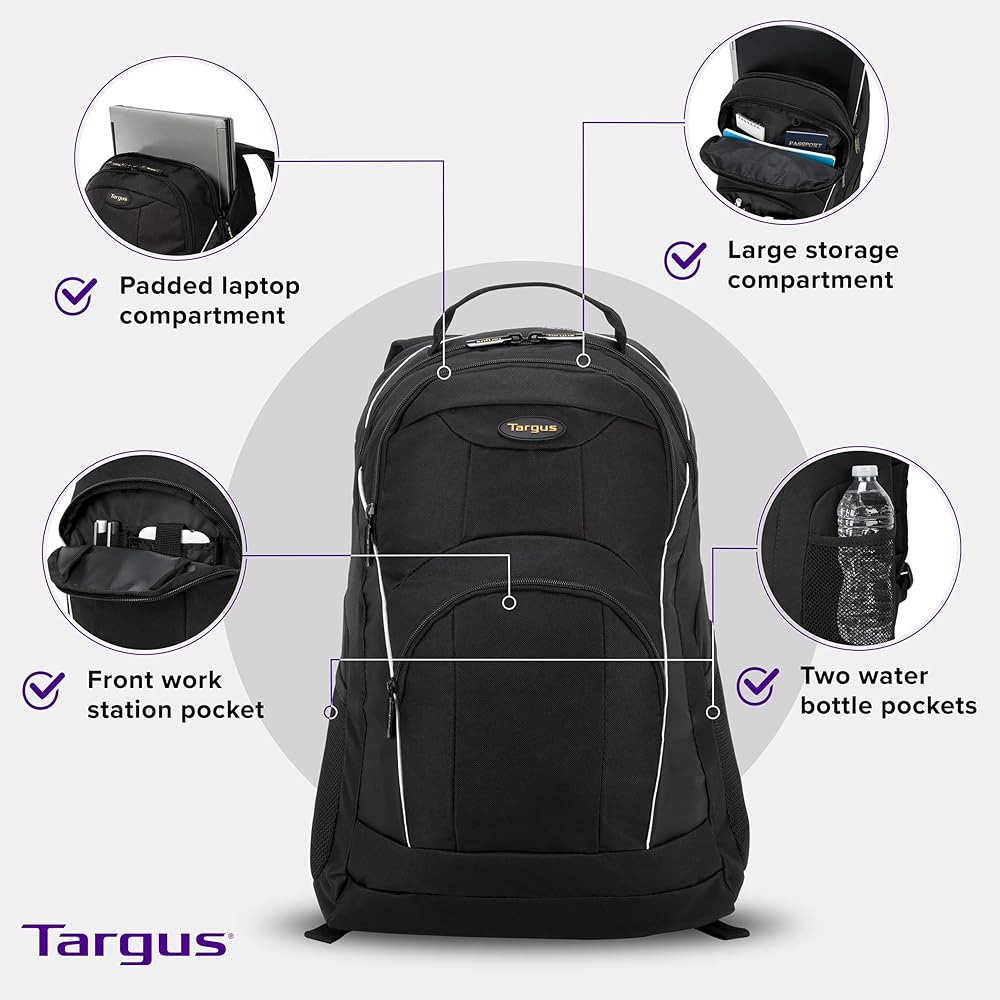TARGUS Motor Backpack Black 16in Laptop Backpack