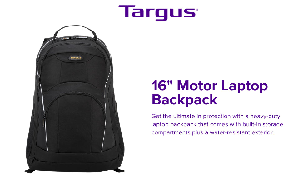 TARGUS Motor Backpack Black 16in Laptop Backpack