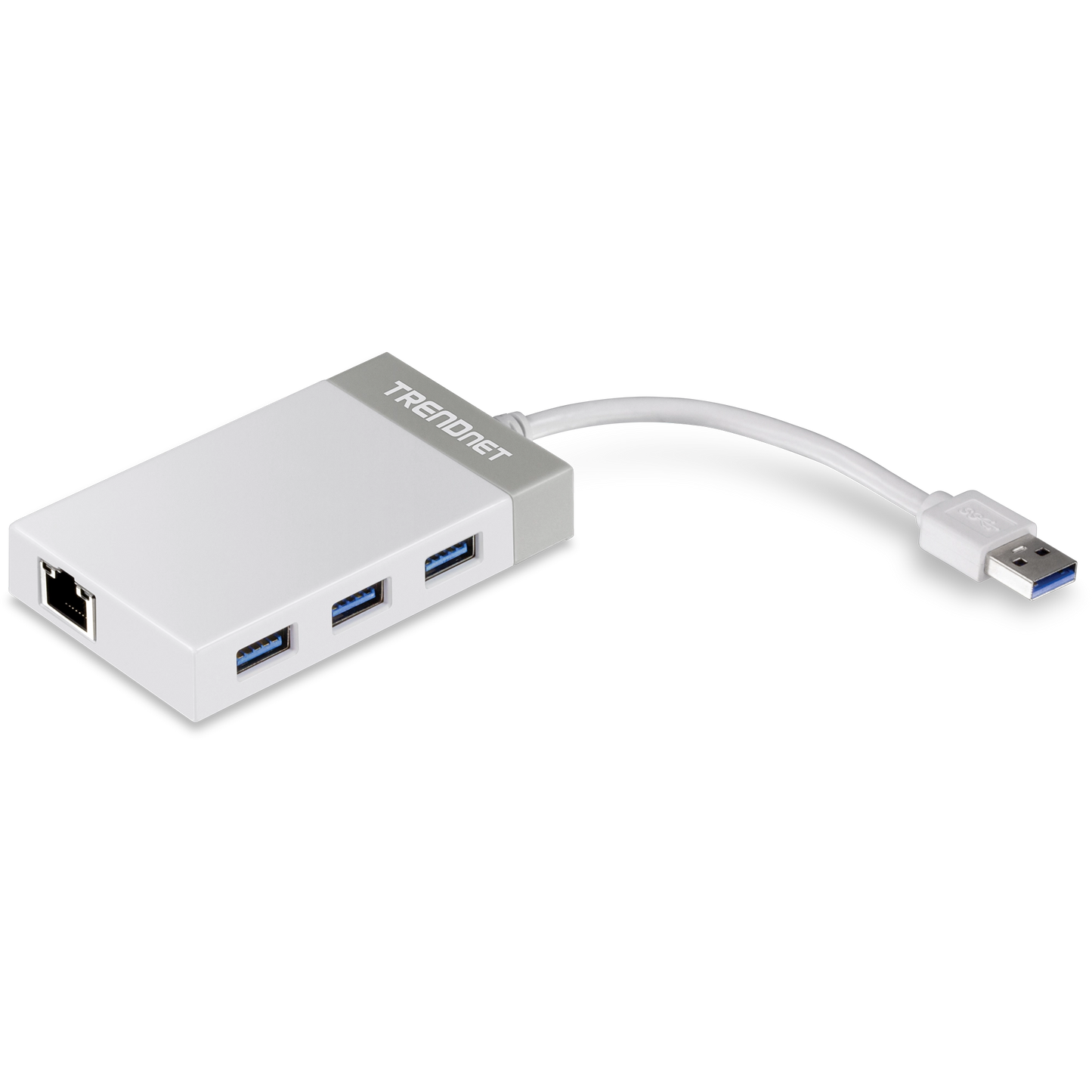 Adaptateur USB 3.0 vers Gigabit Ethernet TRENDnet TU3-ETGH3 + concentrateur USB