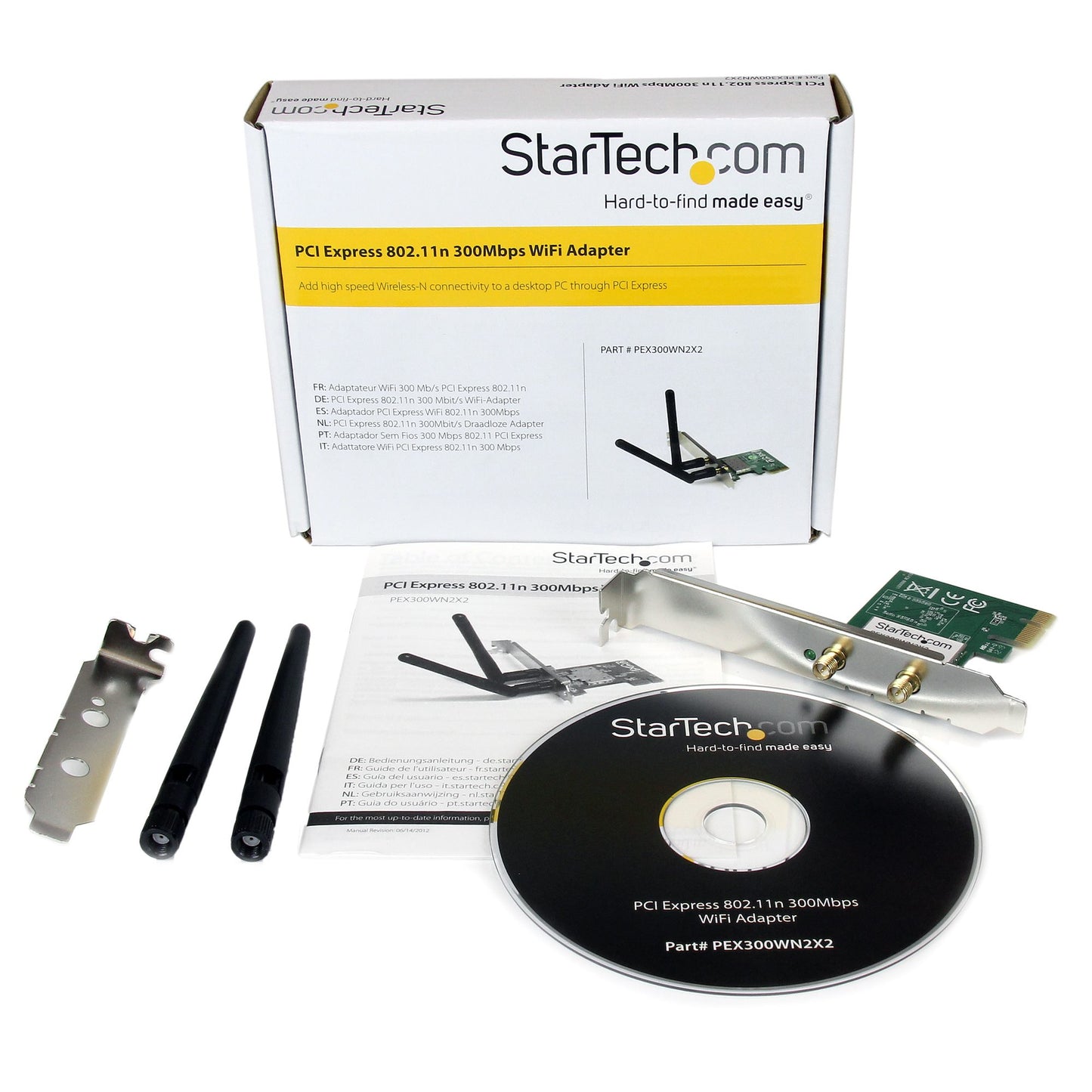 StarTech PEX300WN2X2 PCIe 300 Mbps Wireless N Network Adapter