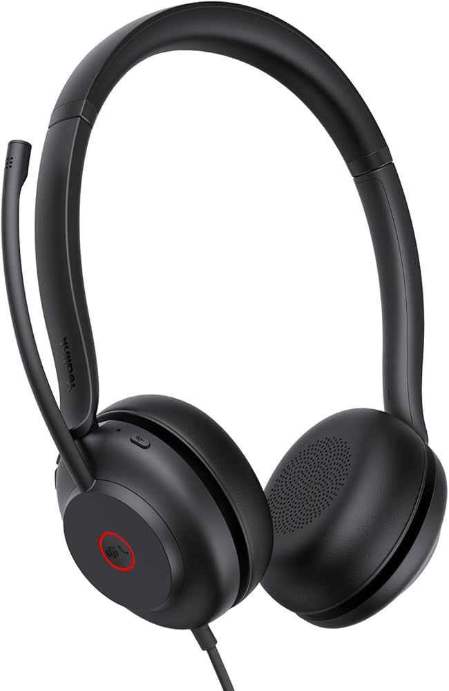 Casque filaire USB Yealink UH35 Dual UC avec suppression du bruit