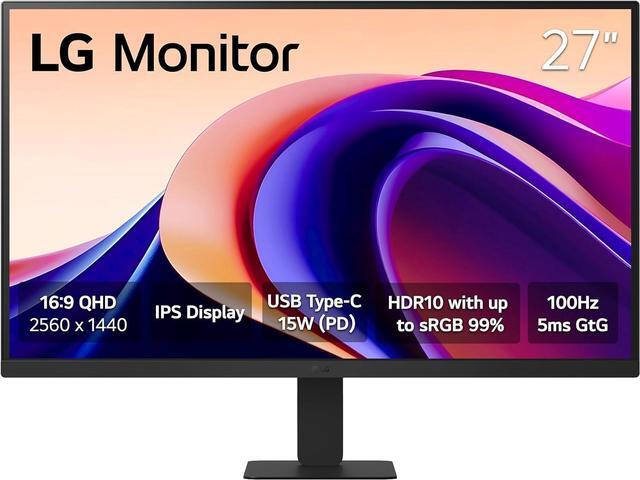 Écran d'accueil ACER 27 pouces WQHD IPS, 100 Hz, USB-C PD, RJ45
