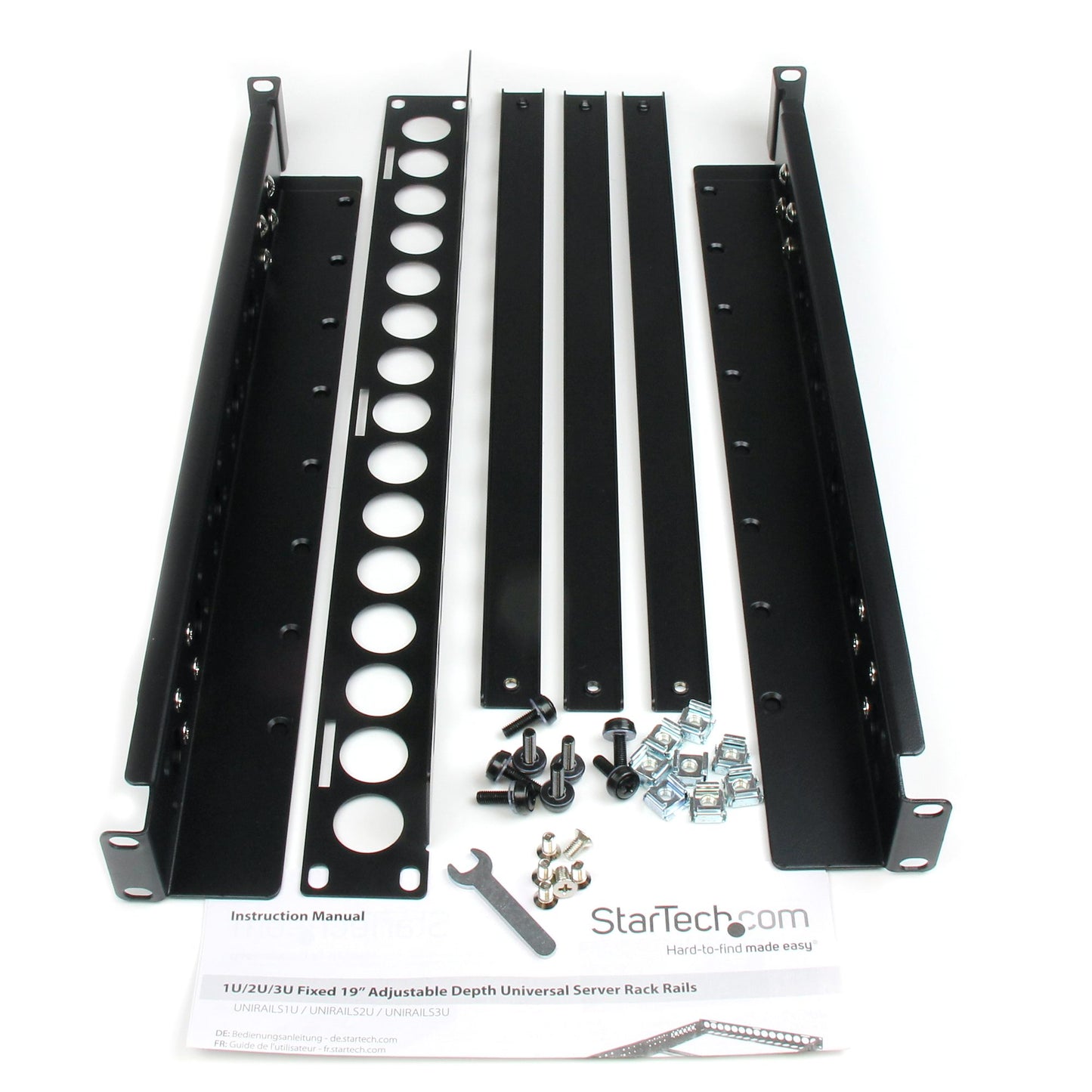 Rails de rack de serveur universels fixes StarTech 1U 19 pouces UNIRAILS1U