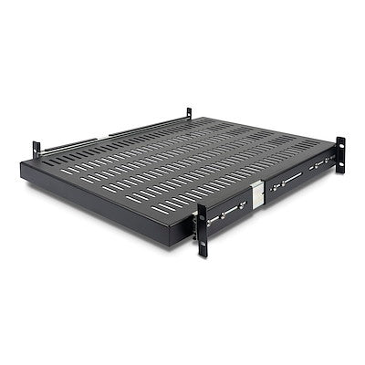Étagère coulissante ventilée StarTech 2U, profondeur 61 cm, acier, charge 22,7 kg