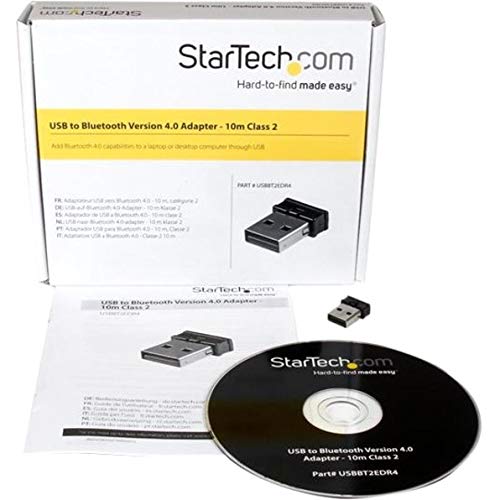StarTech USB Bluetooth 4.0 Adapter - 10m Class 2 Mini Dongle