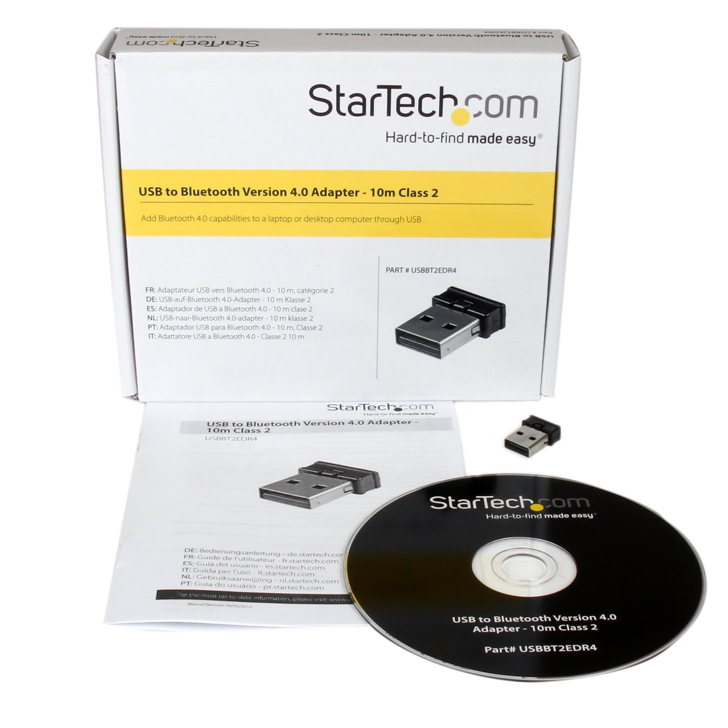 StarTech USB Bluetooth 4.0 Adapter - 10m Class 2 Mini Dongle