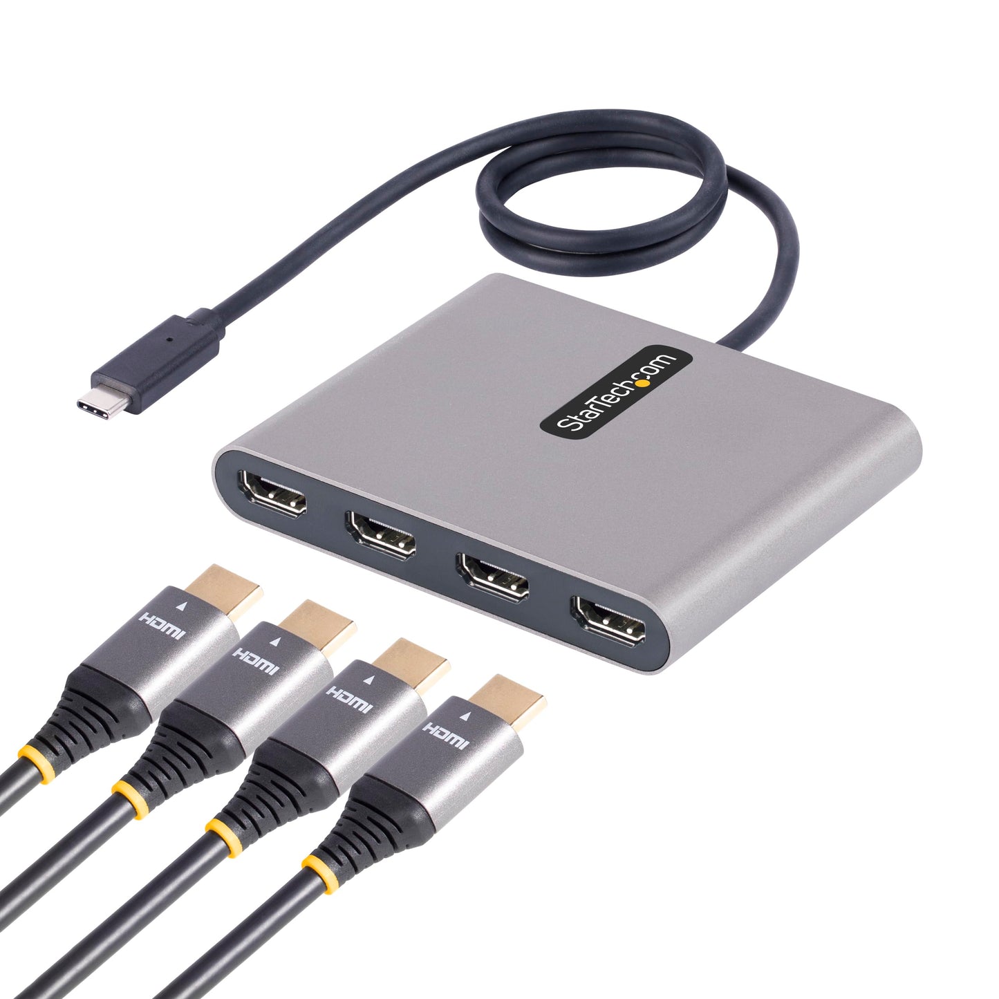Adaptateur StarTech USB-C vers HDMI Quad, sortie 4x1080p, Windows uniquement, 0,5 m