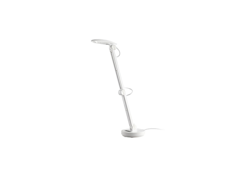 8 megapixel document camera with LED/Brightness/AF buttons and TypeA cable attached, white.
