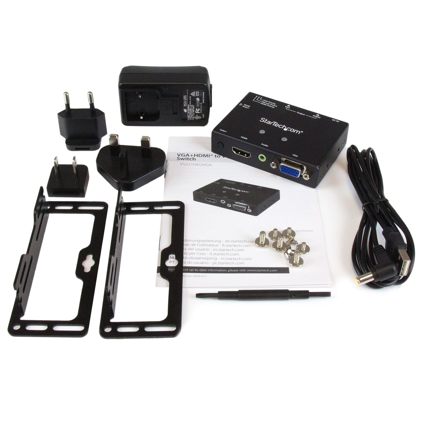 StarTech VS221HD2VGA 2x1 VGA + HDMI to VGA Converter Switch