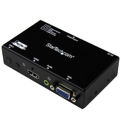 StarTech 2x1 HDMI + VGA to HDMI Converter Switch, VS221VGA2HD