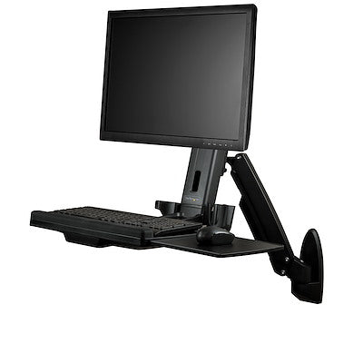 StarTech WALLSTS1 Wall-Mount Articulating Workstation for Monitors up to 17.6 lb
