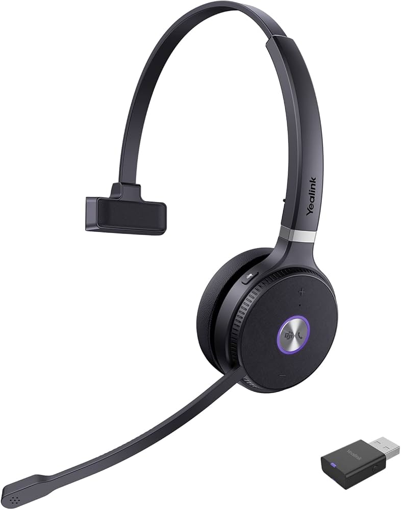 Casque sans fil YEALINK WH62-MONO-TEAMS, mono, compatible Teams