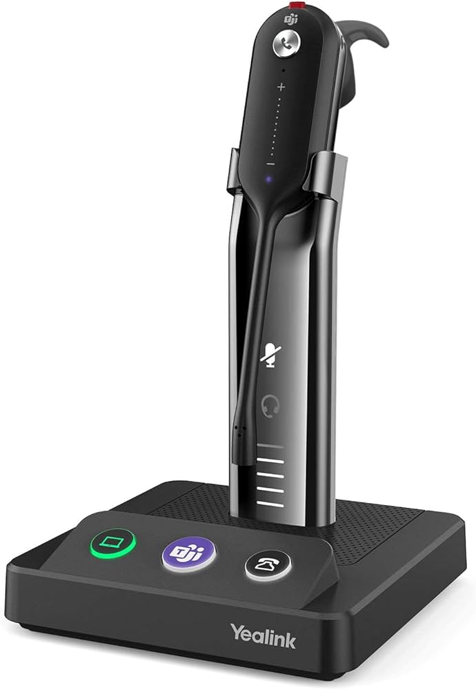 Casque sans fil YEALINK WH63-TEAMS avec contour d'oreille et connectivité USB