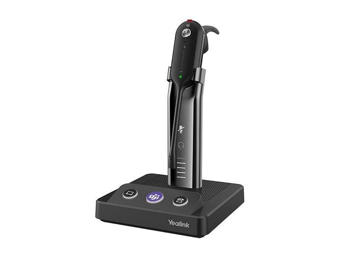 The YEALINK WH63-TEAMS is a Teams and Skype for Business-compatible wireless headset engineered for hybrid and remote professionals. With dual USB 2.0 ports, integrated noise-canceling technology, and an earhook form factor, it delivers comfort and clarity for extended calls. Supporting up to 8 hours of talk time and a 120-meter wireless range, the WH63 is ideal for long, mobile workdays.