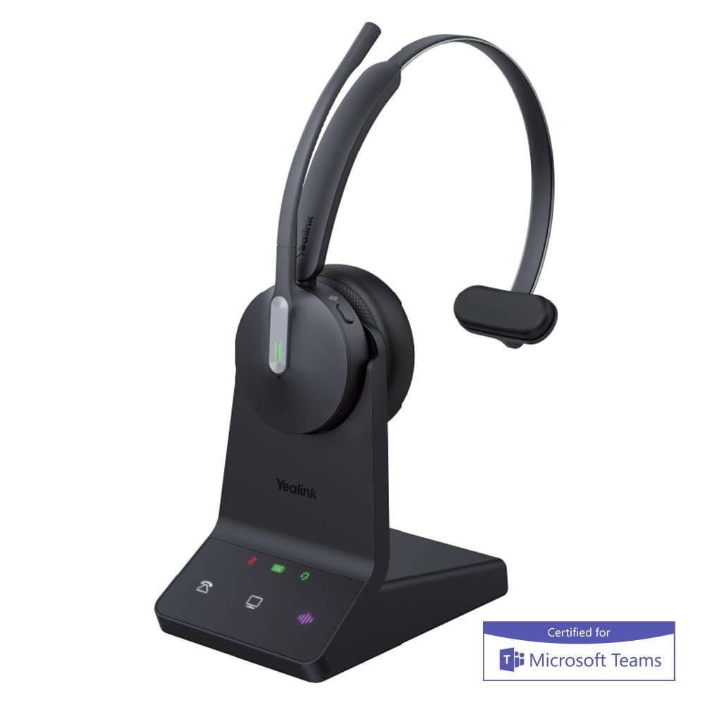 Casque sans fil YEALINK WH64 MONO Teams, DECT + Bluetooth, réduction du bruit