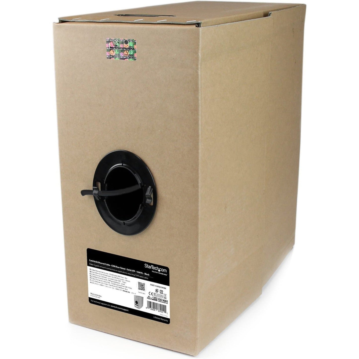 StarTech 1000ft Cat6 CMR Ethernet Cable, Gray, Solid 23AWG UTP
