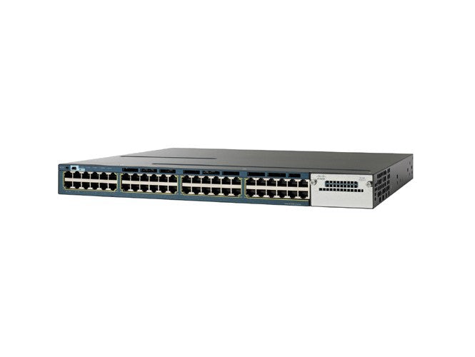 The Cisco Catalyst 3560X-48P-L is a 48-port Gigabit Ethernet switch designed for enterprise-class networks requiring PoE+ support and scalable management. It features robust Layer 2 switching, high energy efficiency, and versatile management options for seamless integration with IP telephony, video, and wireless applications. With a 715W AC power supply, lifetime warranty, and redundant power capabilities, it's built for demanding network environments.