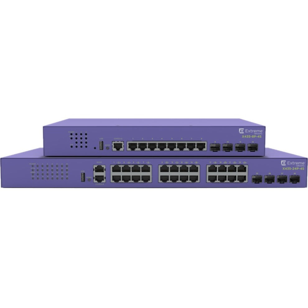 Commutateur Gigabit 24 ports EXTREME NETWORK X435-24T-4S avec liaison montante 4x SFP