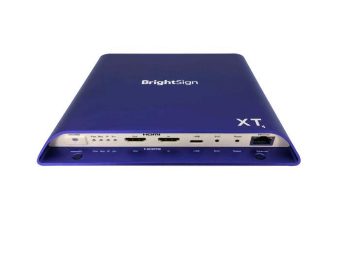 BrightSign XT1144-T delivers unsurpassed performance for enterprise applications with a powerful 4K video engine, our fastest HTML and graphics engine and our most powerful CPU. Designed for demanding environments, it combines robust AV playback with a slim industrial design and long-term reliability for commercial use cases.