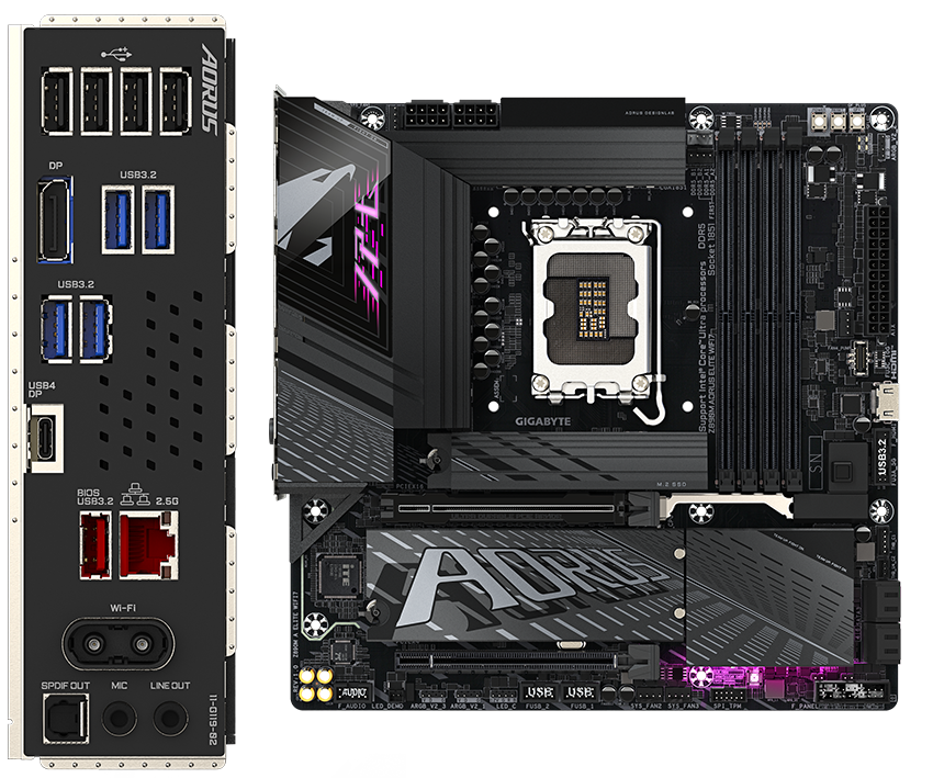 GIGABYTE Z890M AORUS ELITE WIFI7 ICE Ultra Core Micro ATX Motherboard