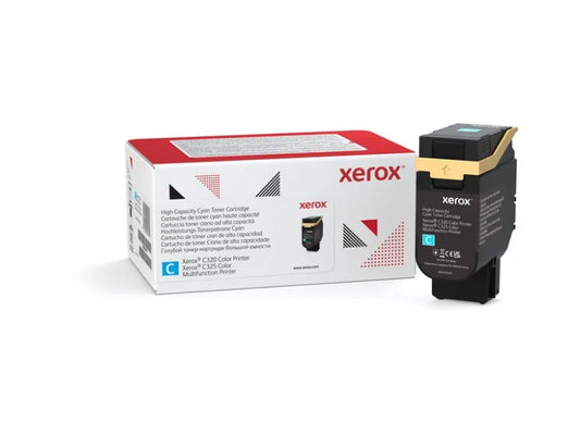 GENUINE XEROX CYAN HIGH CAPACITY TONER CARTRIDGE, XEROX C325 COLOR PRINTER, (USE &amp; RETURN)