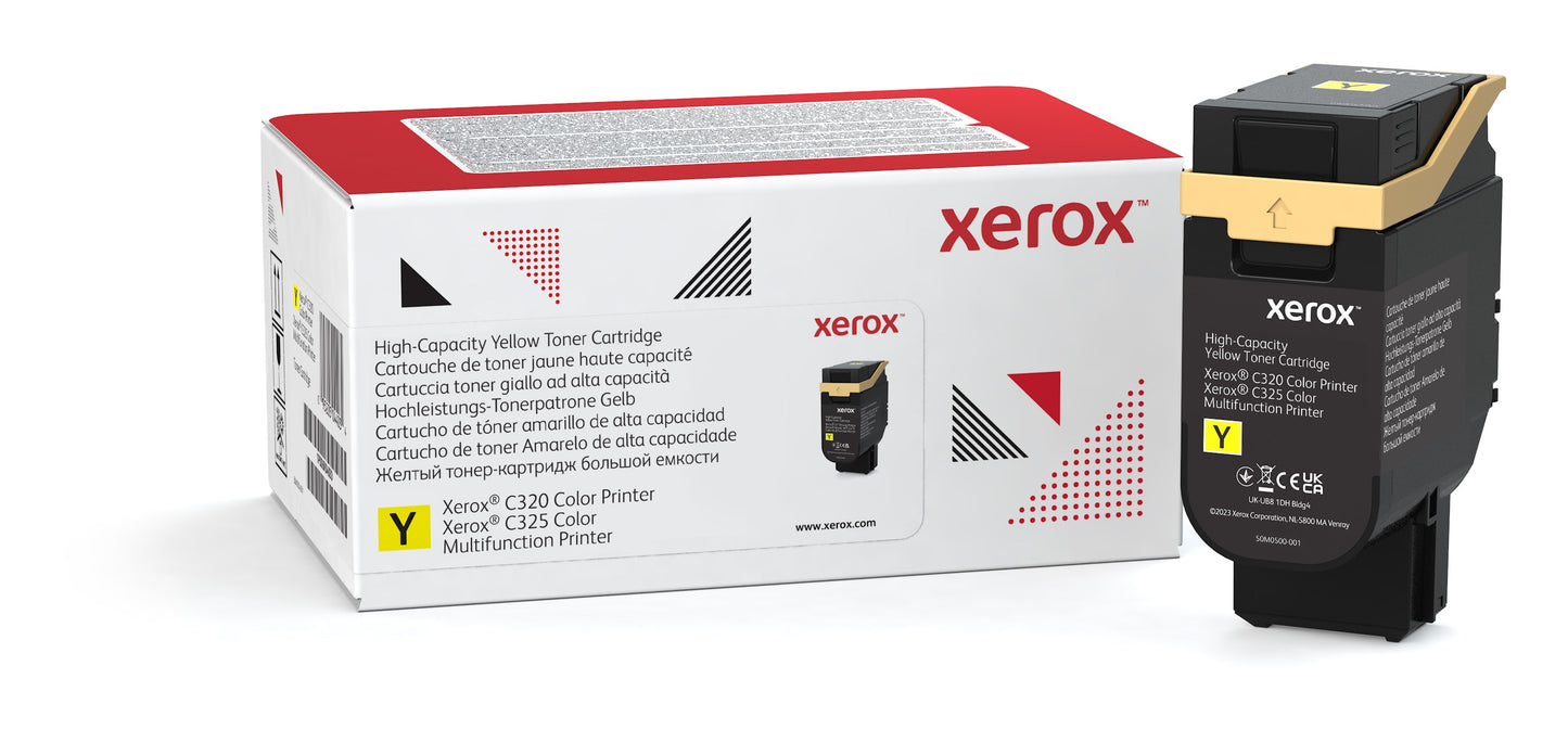 Cartouche de toner jaune haute capacité Xerox pour C325 (utilisation et retour)