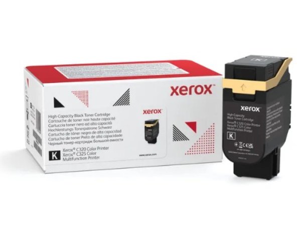 GENUINE XEROX BLACK HIGH CAPACITY TONER CARTRIDGE, XEROX C325 COLOR PRINTER, (USE &amp; RETURN)