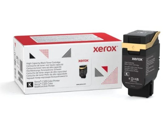 GENUINE XEROX BLACK HIGH CAPACITY TONER CARTRIDGE, XEROX C325 COLOR PRINTER, (USE &amp; RETURN)