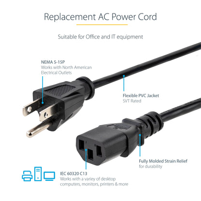 Lenovo 1.8M 10A/120V C13 to NEMA 5-15P Line Cord