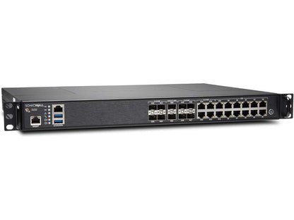 The SonicWall NSa 3650 is a robust 1U firewall designed for high-performance networking environments. With multiple 10GbE and 2.5GbE ports, this appliance supports advanced security functions while providing flexible connectivity and a throughput of up to 3.75 Gbps. It is ideal for enterprise deployments requiring scalable protection and reliable traffic management.