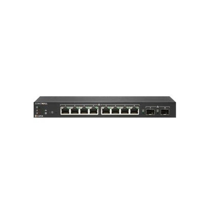 SONICWALL SWS12-8POE Desktop Gigabit PoE Switch, 10-Port