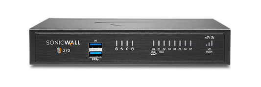 SONICWALL TZ370 Firewall, 8x1GbE, SonicOS 7, Desktop Form Factor