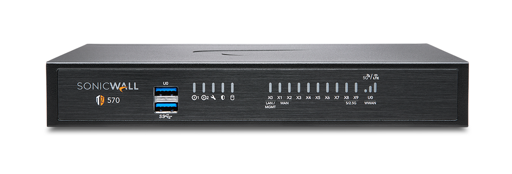 SONICWALL TZ570 Firewall Appliance, 14 Ports, 5Gbps, SonicOS 7