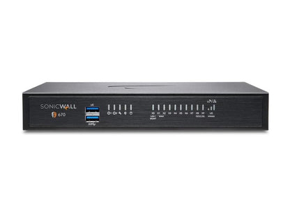 SONICWALL TZ670 is a high-performance firewall designed for secure, scalable networking infrastructure. It features 8x1GbE ports, 2x10G SFP+ interfaces, and a suite of encryption protocols including AES and 3DES to support robust cybersecurity. Built on SonicOS 7, the TZ670 delivers 3 Gbps IPS throughput and 2.1 Gbps for IPSec VPN traffic, making it a powerful choice for medium and distributed enterprise networks.