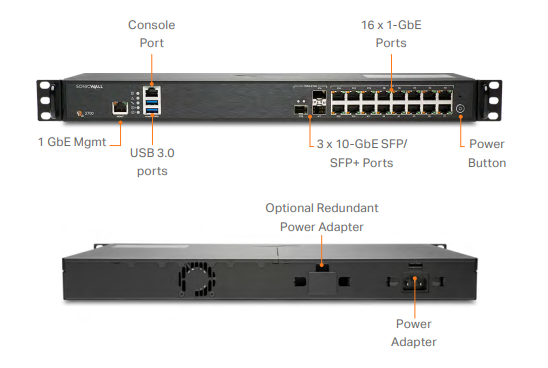 SONICWALL NSA 2700 Gigabit Security Appliance, 02-SSC-4324