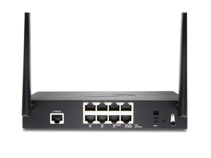 The SONICWALL TZ370W Wireless-AC TotalSecure Essential Edition delivers next-generation firewall protection with 1Gbps throughput and integrated 802.11a/b/g/n/ac wireless. Equipped with 8x1GbE ports, 2 USB 3.0 ports, and support for advanced encryption protocols, this compact desktop device is ideal for securing small to mid-sized networks. It also includes a one-year TotalSecure Essential Edition subscription for comprehensive security services.