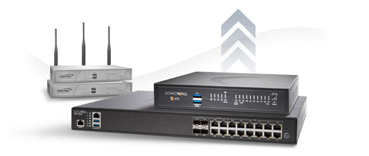 Mise à niveau sécurisée sans fil AC SONICWALL TZ370W avec fonctionnalités essentielles (3 ans)