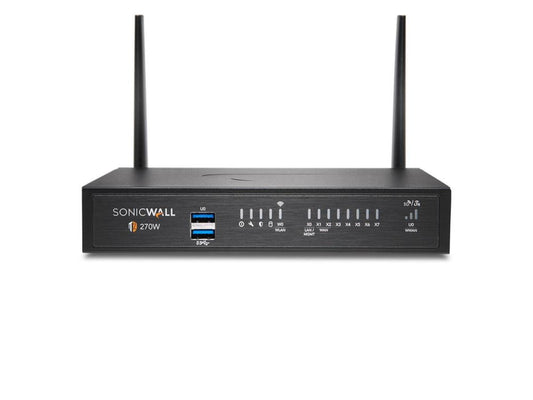 The SonicWall TZ270 Wireless-AC Threat Edition is a compact security appliance designed for comprehensive network protection and high-performance connectivity. Bundled with a 1-year TotalSecure subscription, it offers integrated firewall, VPN, and anti-malware features for small businesses and branch deployments. Its desktop form factor, dual-band Wi-Fi 5, and advanced throughput capabilities make it a reliable choice for businesses prioritizing secure and resilient networking.