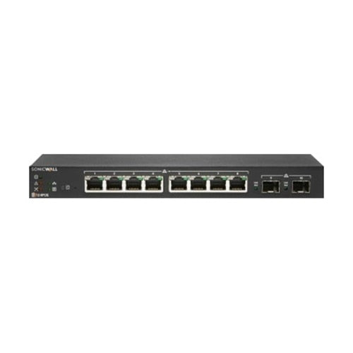 SONICWALL SWS12-8 Gigabit Desktop Switch w/ 3-Year Support