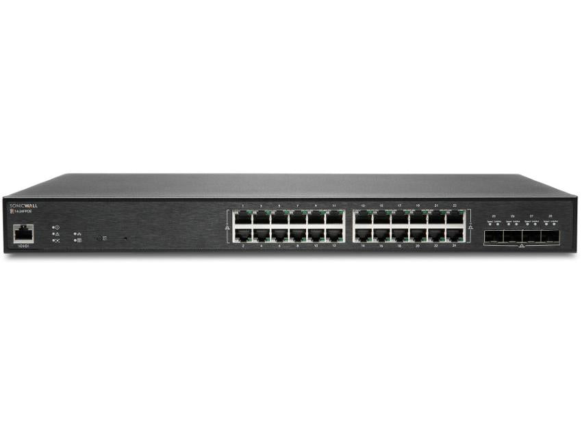 Commutateur PoE+ 28 ports géré SonicWall SWS14-24FPOE avec support 1 an