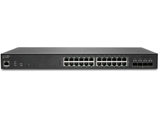 SonicWall SWS14-24FPOE Managed 28-Port PoE+ Switch with 1YR Support