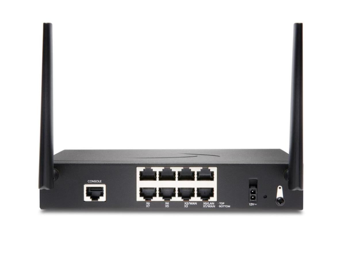 The SONICWALL TZ370 Wireless-AC Intl Promotional Tradeup provides advanced security features with 3 years of APSS support. Equipped with 8x1GbE ports, dual USB 3.0, and robust IPSec VPN and threat prevention performance, this compact firewall offers strong wireless capability and next-gen security protocols. Ideal for small to medium-sized offices seeking enterprise-grade data protection and flexible deployment.