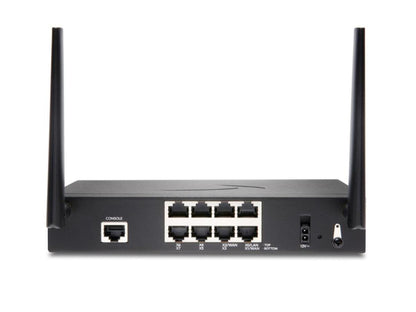 The SONICWALL TZ370 Wireless-AC Intl Promotional Tradeup provides advanced security features with 3 years of APSS support. Equipped with 8x1GbE ports, dual USB 3.0, and robust IPSec VPN and threat prevention performance, this compact firewall offers strong wireless capability and next-gen security protocols. Ideal for small to medium-sized offices seeking enterprise-grade data protection and flexible deployment.