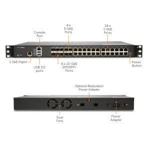 SONICWALL NSA 3700 TradeUp avec EPSS de 3 ans, montage en rack, pare-feu 5,5 Gbit/s