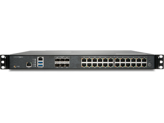 The SONICWALL NSA 3700 TradeUp with 3YR APSS is a powerful network security appliance designed for mid-sized networks. Featuring SonicOS 7.0, this 1U device offers high scalability with support for 32 remote access points and 256 VLAN IP interfaces. Ideal for enterprises seeking to upgrade their firewall protection while benefiting from a promotional trade-in offer.