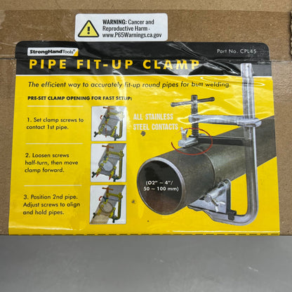 STRONG HAND TOOLS Pipe Fit-Up Clamp Lightweight & Compact  2-4" Pipe CPL45
