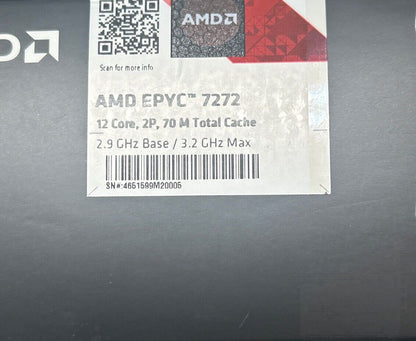Processeur serveur AMD EPYC 7272 12 cœurs 2,9 GHz SP3