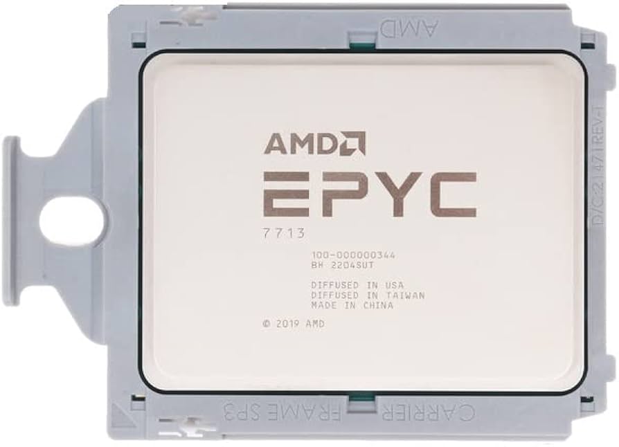 Processeur serveur AMD EPYC 7713 Milan 64 cœurs, 2,0 GHz, 256 Mo de cache L3